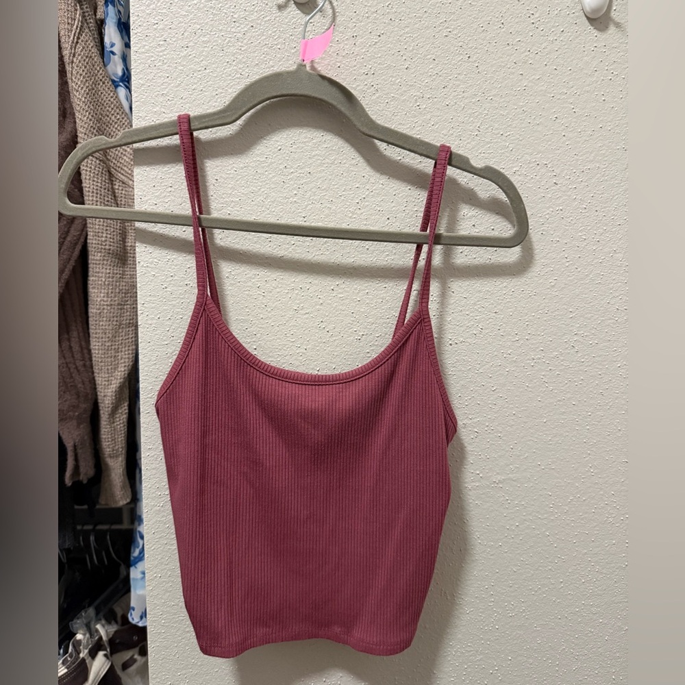 American Eagle Outfitters Mauve Ribbed Camisole